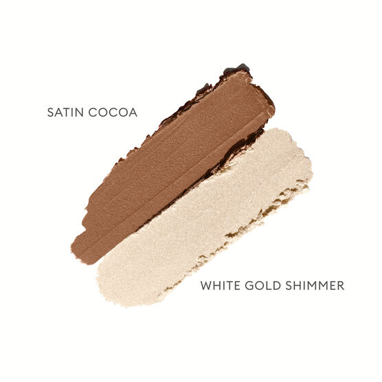 SATIN SHIMMER DUO EYE COCOA WHITE GOLD